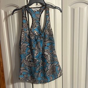 Trina Turk Silk Floral Racerback Tank Top